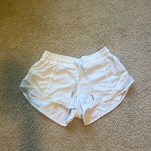 White Lululemon hotty hot shorts